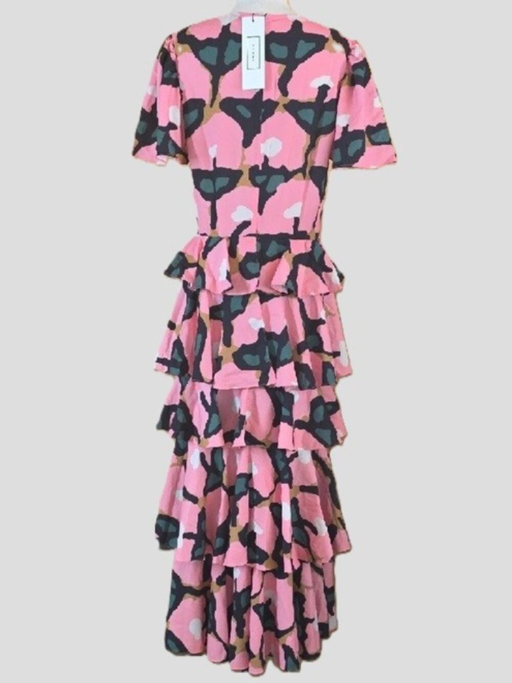 NEW $495 RHODE SERENA PINK DRESS IN ROSE BLOOM PRINT SIZE 10 - Picture 3 of 8